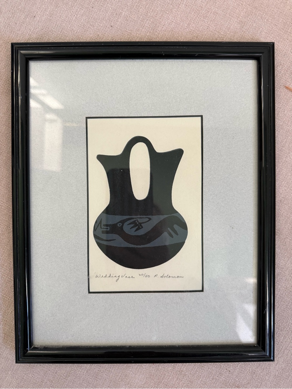 Vintage Wedding Vase Silkscreen Art Print